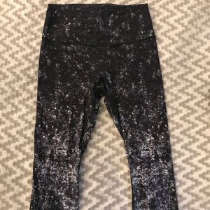 Lululemon Silver Glitter leggings